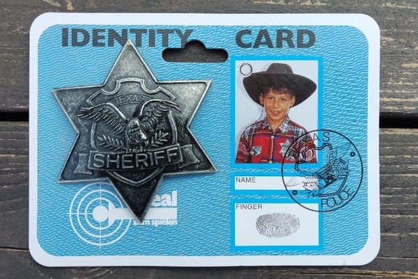 Sheriffstern auf Sheriff-Ausweis
